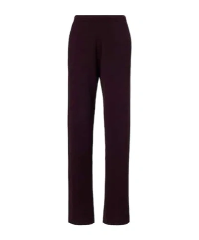 Extreme Cashmere Rush Cashmere-blend Straight Pants In Burgundy