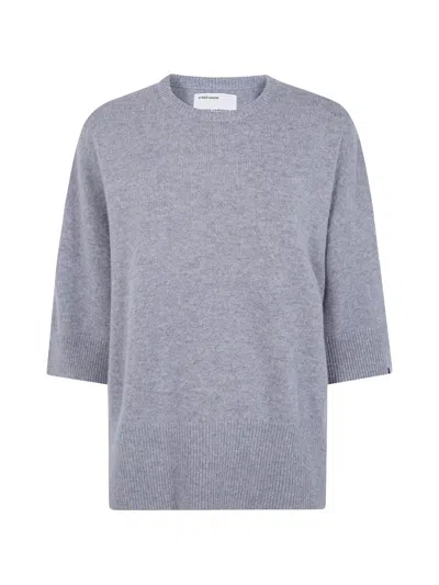 Extreme Cashmere Sassie Round-neck Sweater In Gray