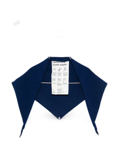 Extreme Cashmere Scarf Cashmere "bandana N.35" In Blue