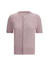 Extreme Cashmere Short-sleeve Cardigan In Manicure
