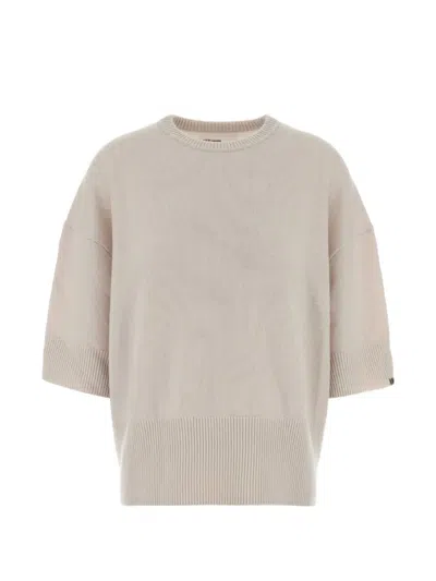 Extreme Cashmere Short-sleeve Cashmere Sweater In Brown