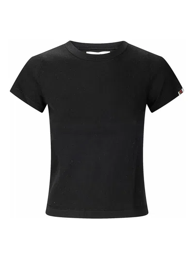Extreme Cashmere Short Sleeve Crew-fitting Sleeveless T-shirt In Black
