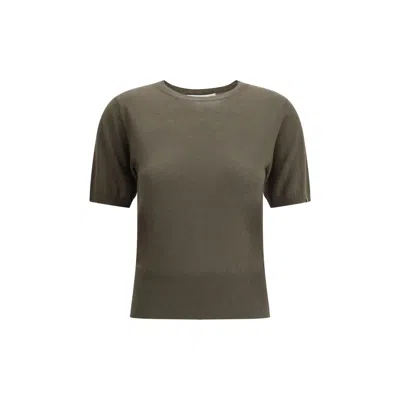 Extreme Cashmere Short-sleeved Women's Sweater In Green