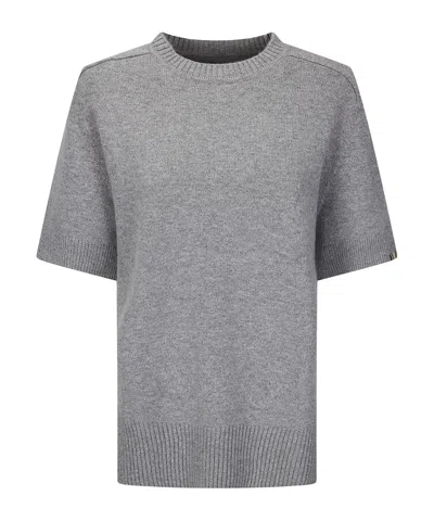 Extreme Cashmere Short-sleeved Sweater In Gray