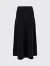 Extreme Cashmere Black Stretch Cashmere Blend Skirt In Black