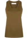 EXTREME CASHMERE SLEEVELESS COTTON-BLEND KNITTED TOP