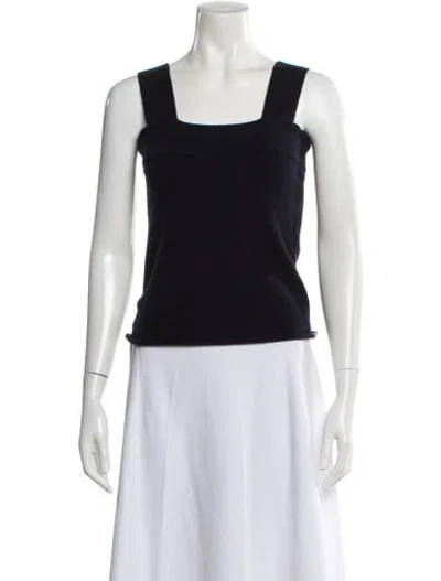 Pre-owned Extreme Cashmere Square Neckline Sleeveless Top In Blue