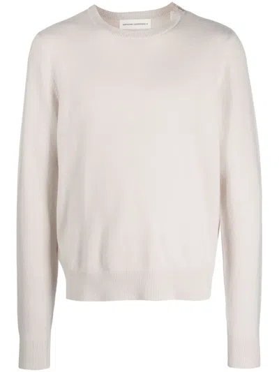 Extreme Cashmere Stitch-detail Crew-neck Jumper In Neutrals