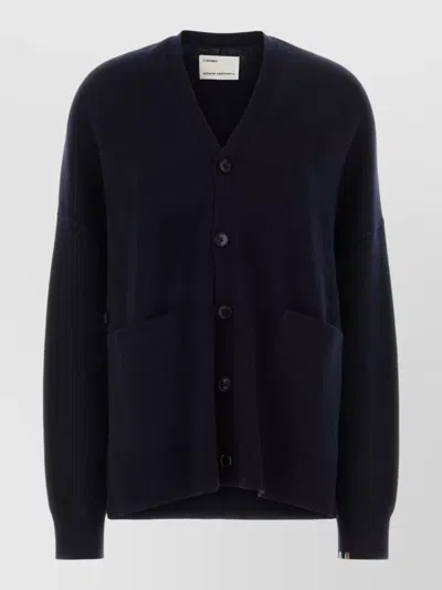 Extreme Cashmere Stretch Cashmere Blend Oversized Cardigan 24 In Blue
