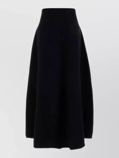 Extreme Cashmere Stretch Cashmere Blend Skirt Number 498 In Black