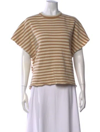 Pre-owned Extreme Cashmere Striped Crew Neck Sweater In Neutrals