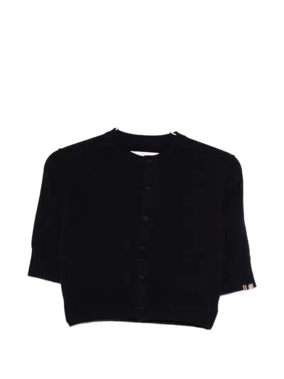 Extreme Cashmere Super Little Button Cardigan In Black