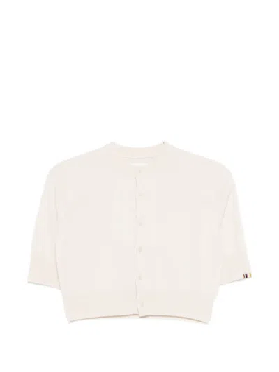 Extreme Cashmere Super Little Cropped Cardigan In White