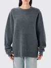 Extreme Cashmere You Ribbed Knit Sweater In Gray