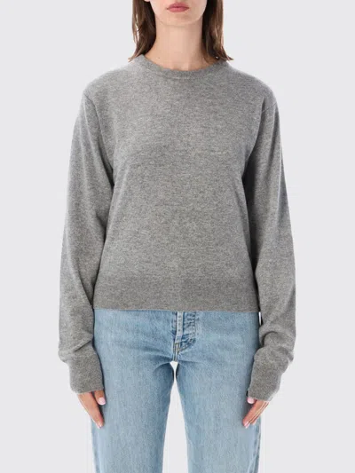 Extreme Cashmere Please Cropped Knitted Sweater In Gray