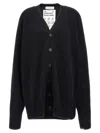 Extreme Cashmere Tokyo Cashmere Drop Shoulder Ribbed Cardigan In Black