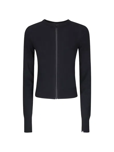 Extreme Cashmere Tangerine Zip-up Cardigan In Black