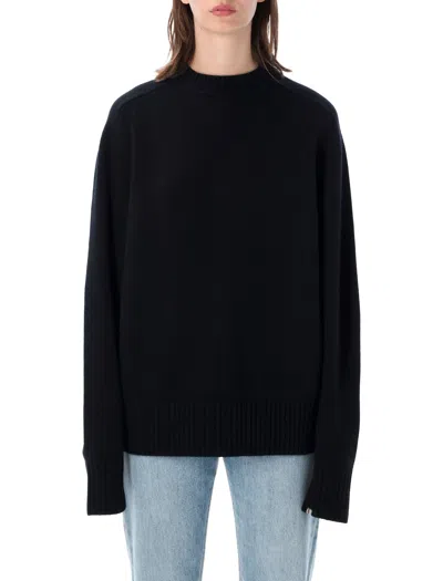 Extreme Cashmere The Ordinary Cashmere Crewneck Sweater In Nero