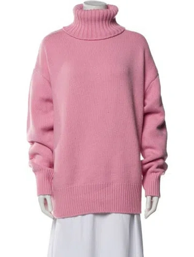 Pre-owned Extreme Cashmere Turtleneck Sweater In Pink