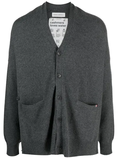 Extreme Cashmere V-neck Cashmere-blend Cardigan In Grey
