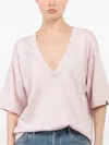 Extreme Cashmere V-neck T-shirt In Pink