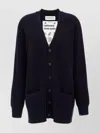 Extreme Cashmere V-neckline Cardigan With Front Pockets And Ribbed Cuffs