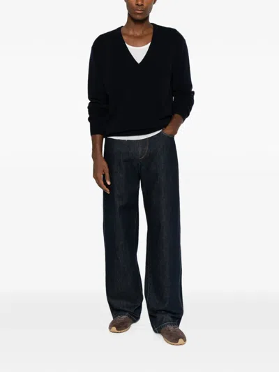 Extreme Cashmere V-neck Cashmere Sweater In Black