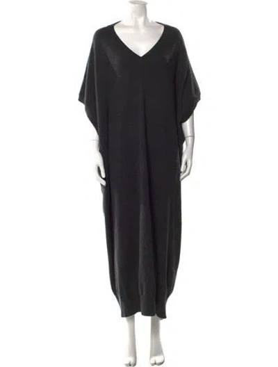 Pre-owned Extreme Cashmere V-neck Dress In Gray