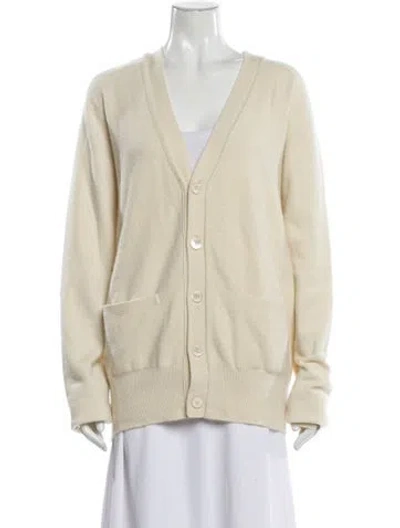 Pre-owned Extreme Cashmere V-neck Sweater In Neutral