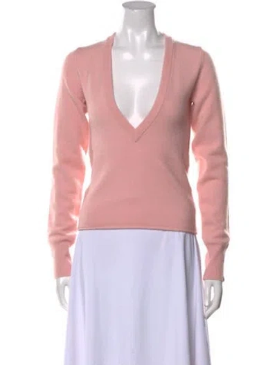 Pre-owned Extreme Cashmere V-neck Sweater In Pink
