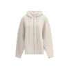 Extreme Cashmere White Cashmere Hoodie In Neutral