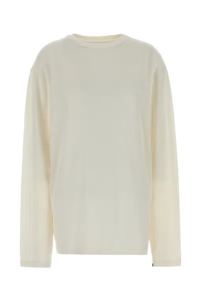 Extreme Cashmere White Cotton Blend Rock T-shirt In Neutral