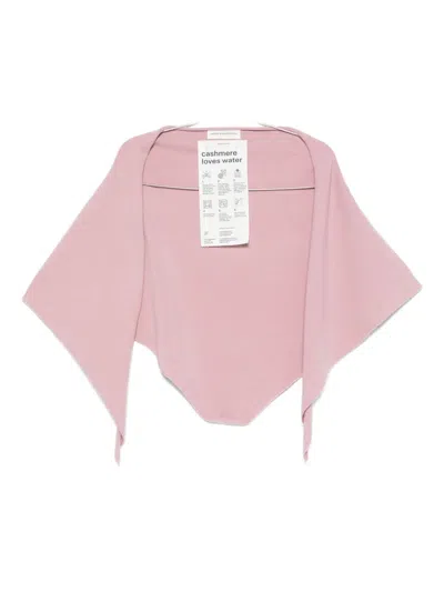 Extreme Cashmere Witch Triangle-shaped Scarf In Pink