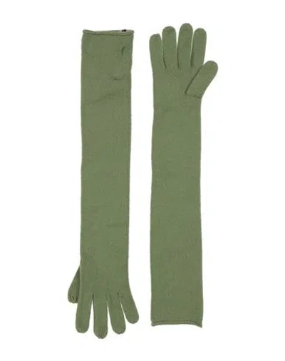 Extreme Cashmere Woman Gloves Military Green Size Onesize Cashmere, Nylon, Elastane
