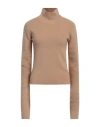 Extreme Cashmere Woman Turtleneck Camel Size Onesize Cashmere, Nylon, Elastane
