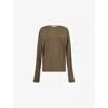 Extreme Cashmere Womens Army Aries Round-neck Cotton And Cashmere-blend Knitted Jumper