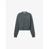Extreme Cashmere Womens Lake N170 Chou Button-down Cashmere-blend Knitted Cardigan In Green
