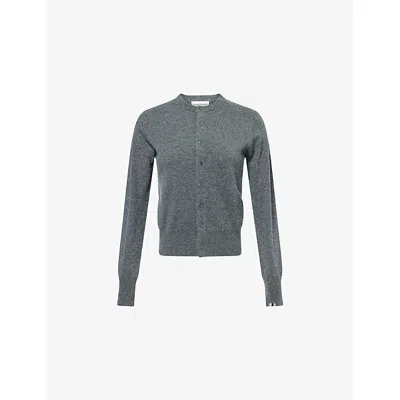 Extreme Cashmere Womens Felt N300 Little Ii Button-down Cashmere Knitted Cardigan In Gray
