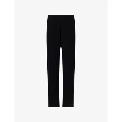 Extreme Cashmere Womens Raven N320 Rush Relaxed-fit Cashmere-blend Knitted Trousers In Black