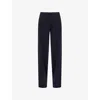 Extreme Cashmere Womens Navy N°353 Relaxed-fit Brushed Cashmere Knitted Trousers In Navy