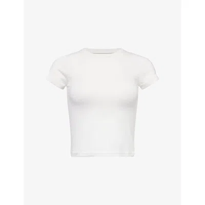 Extreme Cashmere Womens America Cashmere-blend Knitted T-shirt Snow