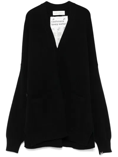 Extreme Cashmere Wool Cardigan In Black