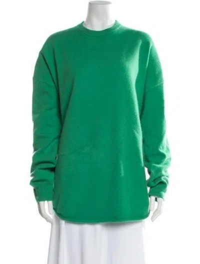 Pre-owned Extreme Cashmere Wool Crew Neck Sweater In Green