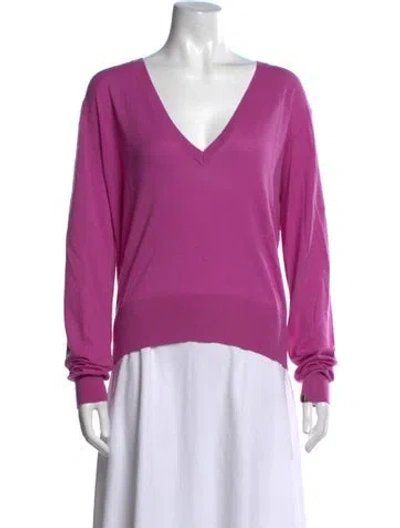 Pre-owned Extreme Cashmere Wool V-neck Sweater In Purple