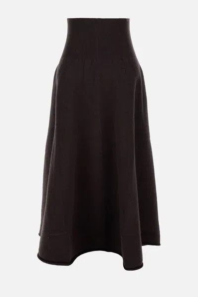 Extreme Cashmere X Cashmere Skirt N°388 Ease In Brown