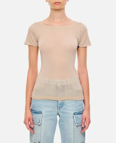 Extreme Cashmere X Cashmere T-shirt In Beige