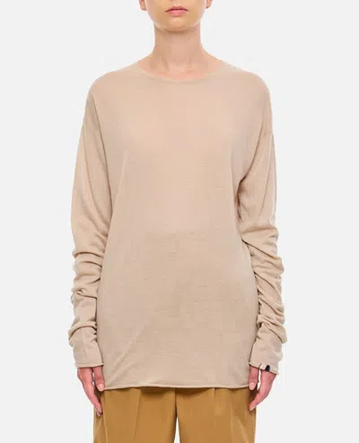 Extreme Cashmere X Gemini Cashmere Round Neck Sweater In Beige