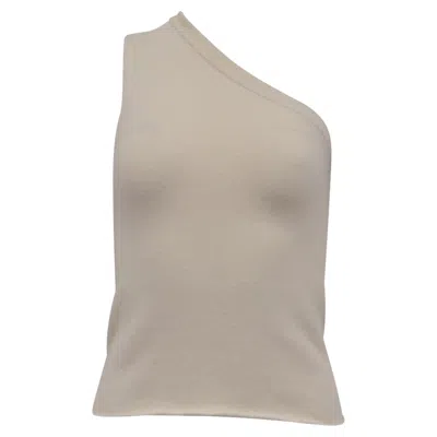 Pre-owned Extreme Cashmere X N°108 One-shoulder Top In Cream Cashmere In White