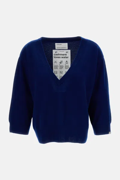 Extreme Cashmere X N.491 Maglia Scollo A V Pearl In Blue