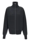 Extreme Cashmere Xtra Out High-neck Zip-front Cardigan In Black
